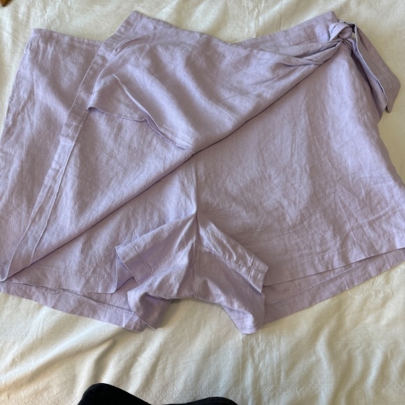 Old Navy Women's Mauve Linen Blend Faux Wrap Casual Walking Shorts Size XXL - Picture 6 of 16